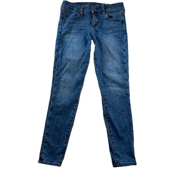 American Eagle Women's Jegging Jeans Blue Stretch Size 4 Short - Picture 1 of 9